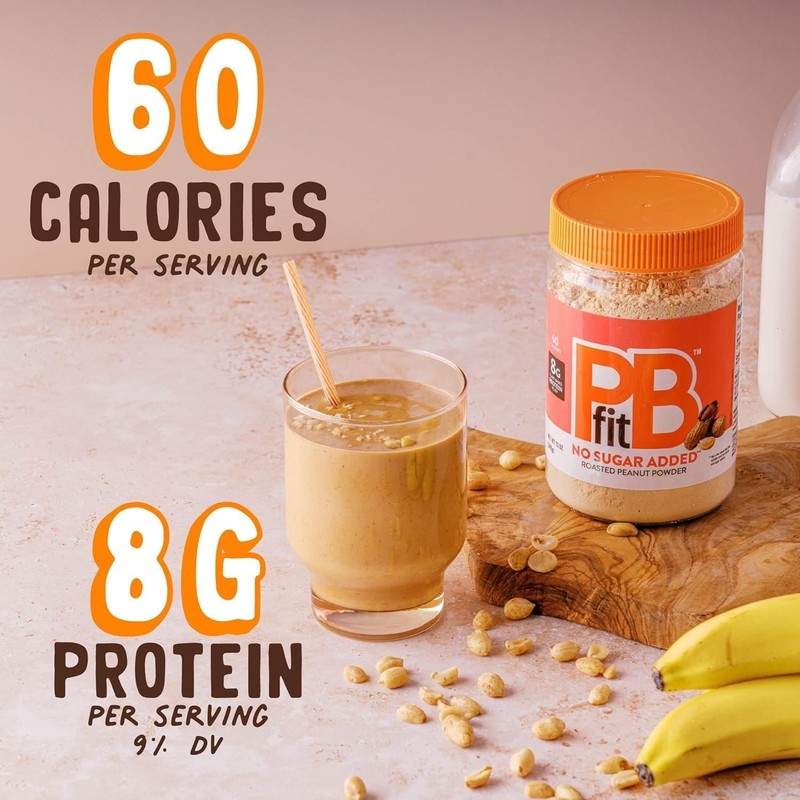 13oz All-Natural Peanut Butter Powder - Sweetened with Monk Fruit, 8g Protein gallery