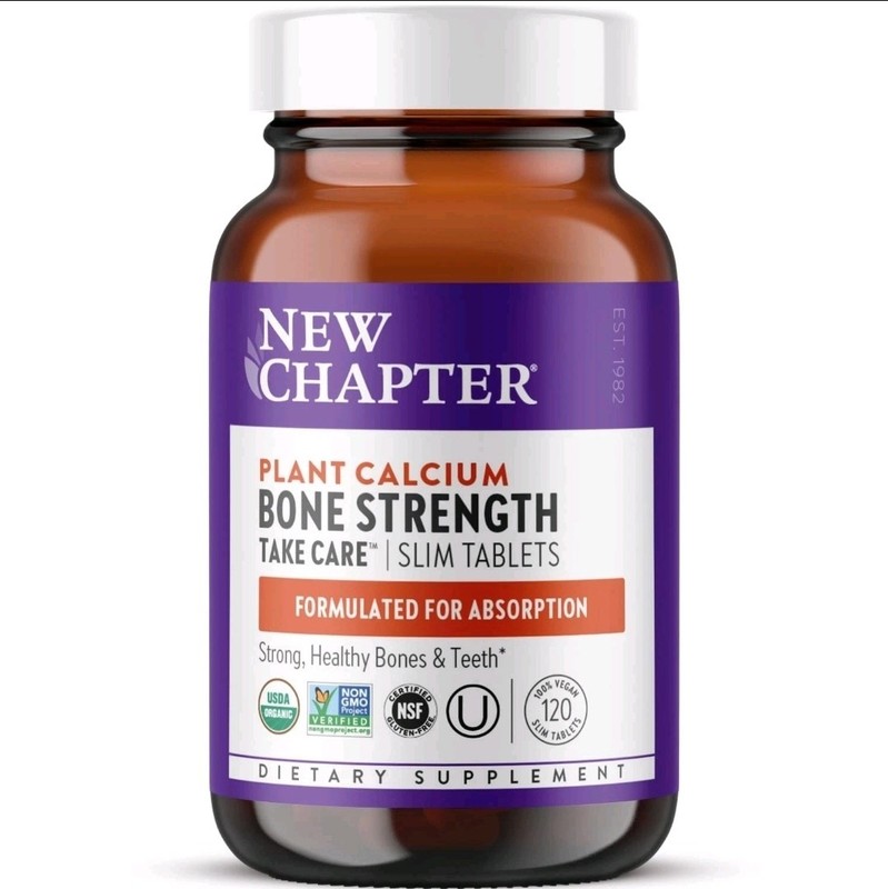 New Chapter Calcium Supplement – Bone Strength 120 Count (Pack of 1), Green