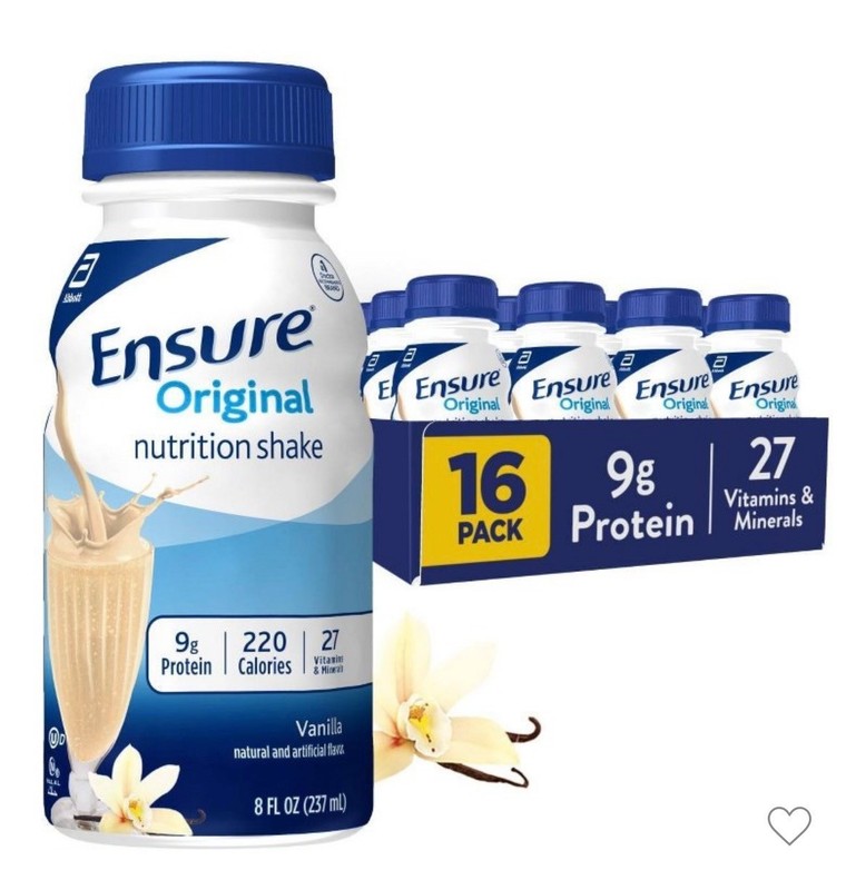 NEW Ensure Vanilla Original Nutrition Protein Shake 8 fl oz in a 16 Pack