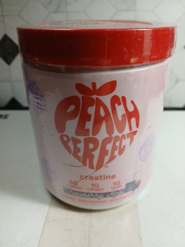 Peach Perfect Creatine Monohydrate Powder Glute Builder Strawberry Açaí Exp 6/27