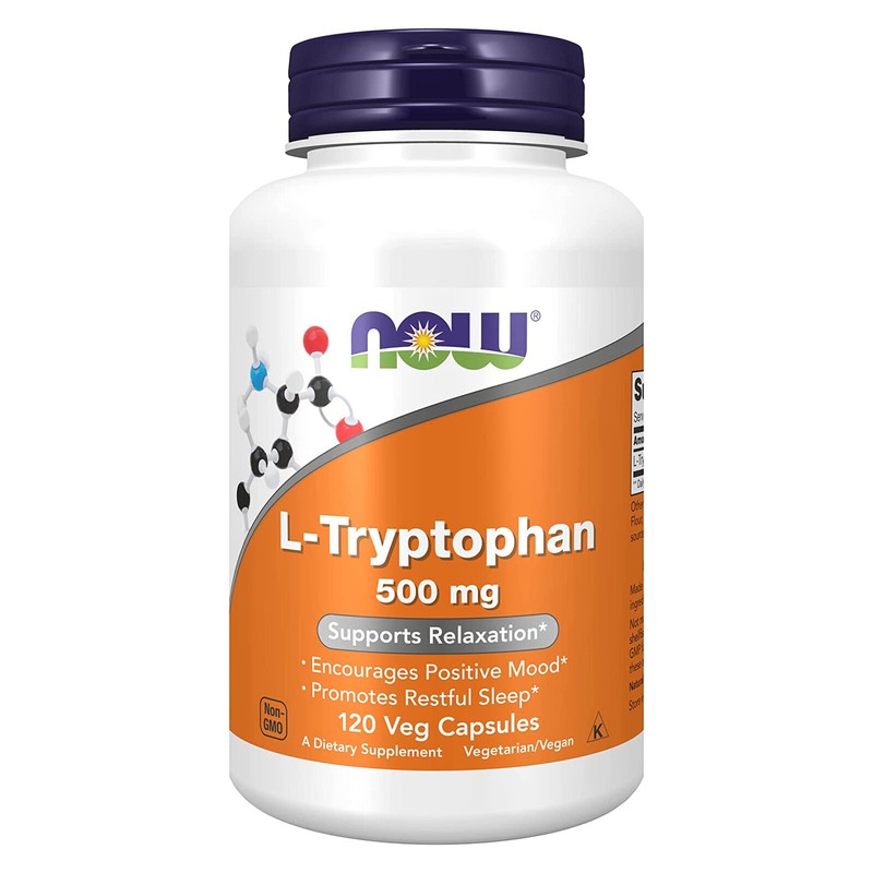 NOW FOODS L-Tryptophan 500 mg – 120 Veg Capsules