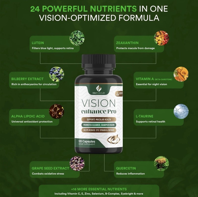 BioPeak Vision Enhance Pro Eye Supplement Lutein Zeaxanthin 120 Capsules gallery