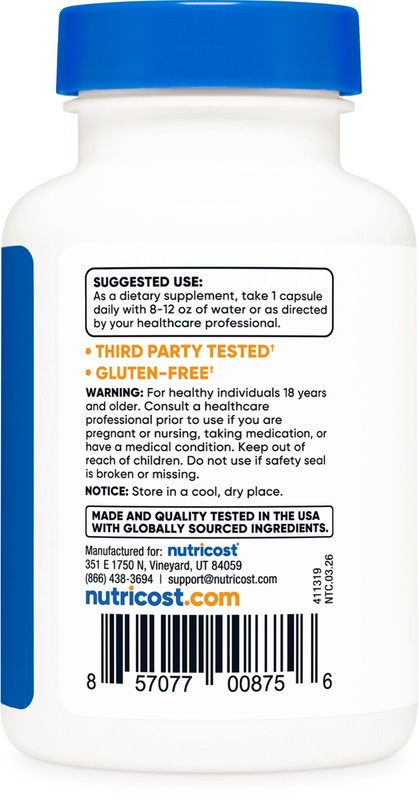Nutricost CDP Choline (Citicoline) 60 Capsules - 300mg gallery