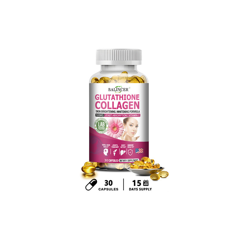 Glutathione Collagen Whitening Formula, 500mg + Fast Absorption | Vitamin C
