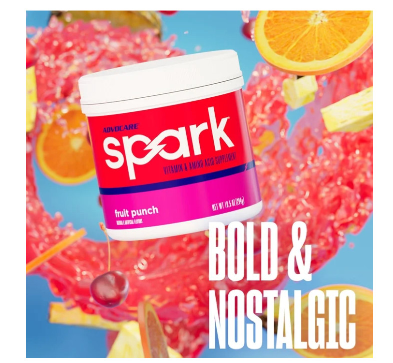 AdvoCare Spark Energy Drink Mix Fruit Punch 10.5oz Vitamin Amino Acid Powder gallery