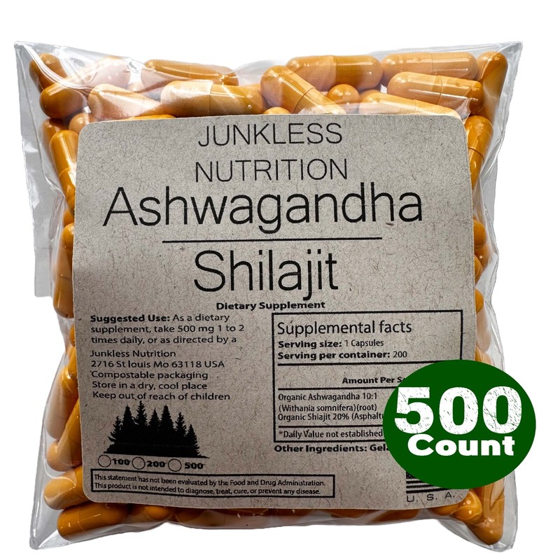 Shilajit Pure Himalayan 500MG Energy Booster Ashwagandha Extract – Organic