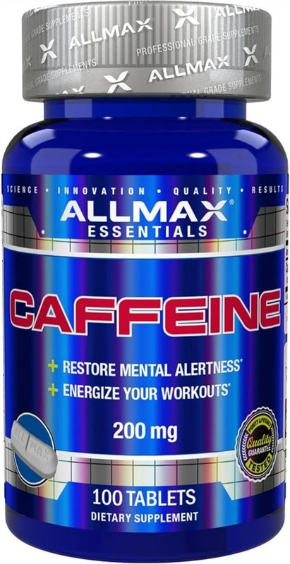 Allmax Essentials Nutrition – Caffeine Dietary Supplement – 200 mg – 100 Tablets