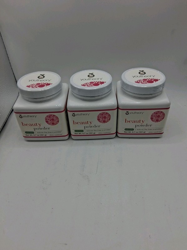 3x Youtheory Beauty Powder Watermelon 6.7 Oz. Ea. Exp:04/2026 (Lot Of 3)