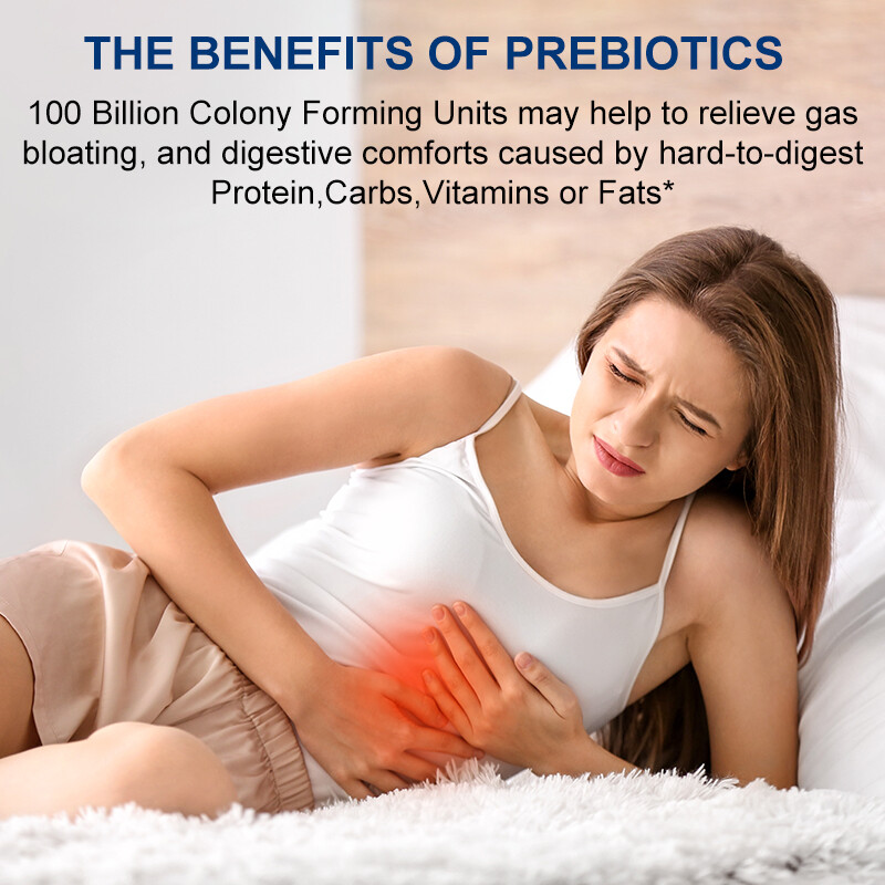 Digestive Enzymes Prebiotic & Probiotics Gas, Constipation & Bloating Relief 120 gallery