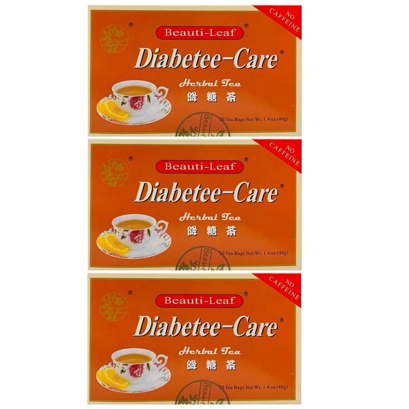 3 Boxes Beauti-Leaf Diabetee-Care Hebal Tea (20 Teabags) 60 Total