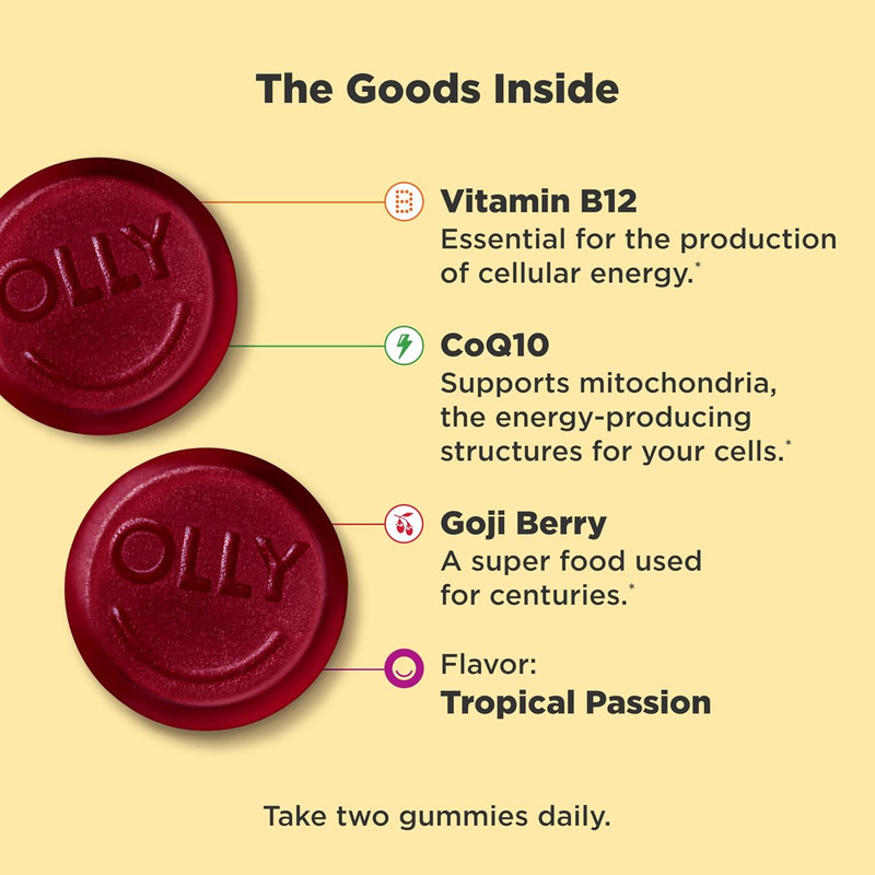 Daily Energy Gummy, Caffeine Free, Vitamin B12, CoQ10, Goji Berry, Adult Chewabl gallery