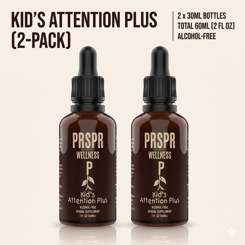 PRSPR Wellness Kid’s Attention Plus 2Pack 60ml Focus Support Herbal Liquid Drops