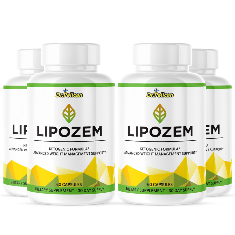 Lipozem- Keto & Weight Support- 4 Bottles- 240 Capsules