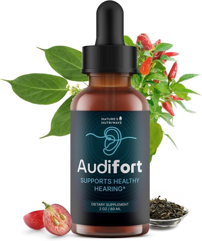 Nature’s NutriWave Audifort Drops – Herbal Liquid Supplement with Grape Seed