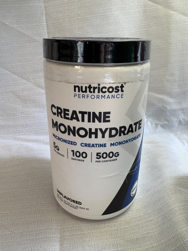 Nutricost Pure Creatine Monohydrate 500 Gram Powder Exp 7/28