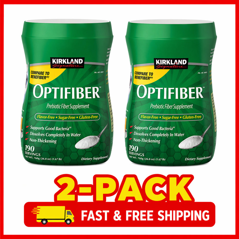 2-Pack Kirkland Signature OPTIFIBER, 26.8 Ounces 190 Servings