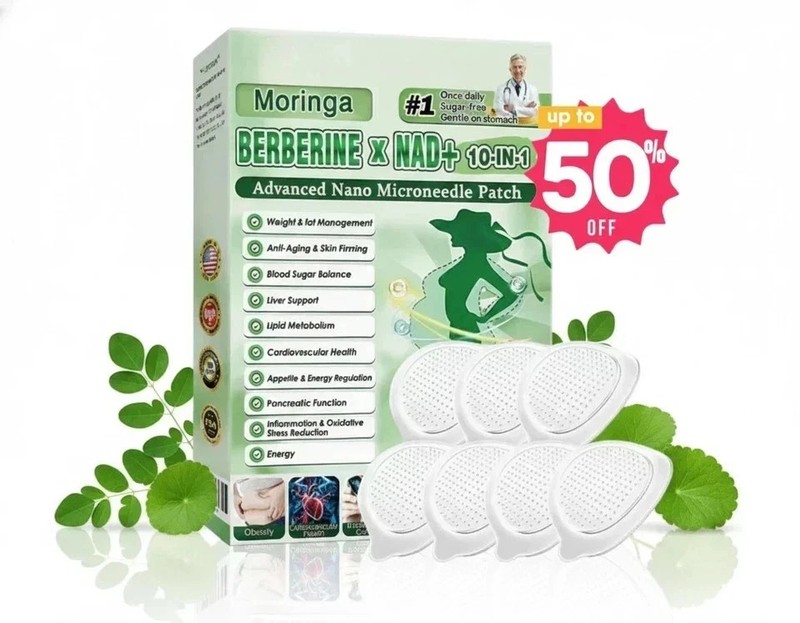50% OFF Moringa Berberine x NAD+ 10-in-1 Advanced Nano Microneedle Patches New**
