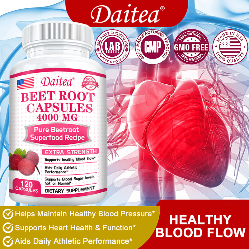Beet Root Capsules Nitric Oxide for Heart Health, Improve Performance gallery