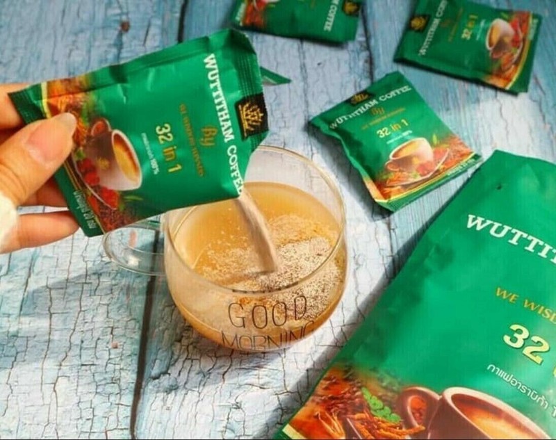 5 x Wuttitham Healthy Instant Coffee 32 in 1 Mixed Herbs Manage Weight Control gallery