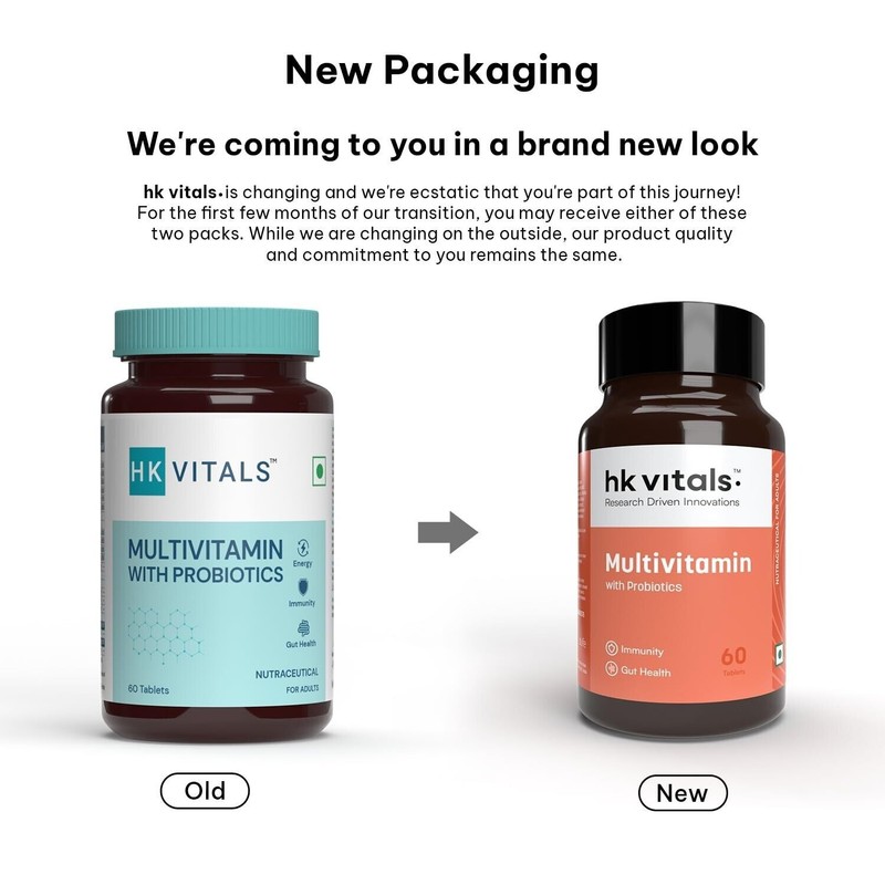 HealthKart HK Vitals Multivitamin with Probiotics (60 Tablets) | For Men and Wom gallery