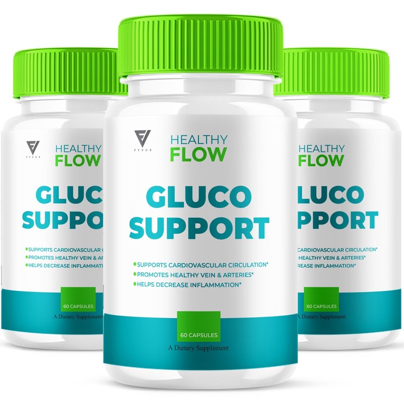 (3 Pack) Healthy Flow Gluco Support, HealthyFlow Glycogen Pills (180 Capsules)