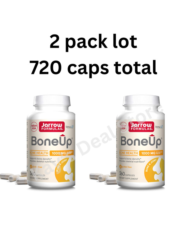 2 PACK Jarrow Bone-Up, 1,000 mg, 360 Capsules x 2 exp 05/25+
