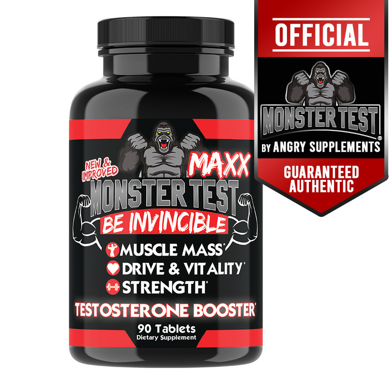 Angry Supplements Monster Test Red Label Mens Test Booster Male Vitality 90ct