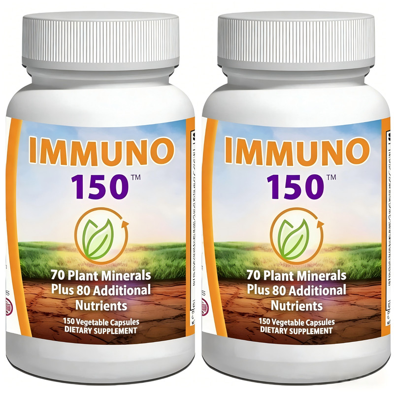 2 BOTTLES-Immuno 150 Immune Support Supplement –150 Veg Caps Vitamins & Minerals