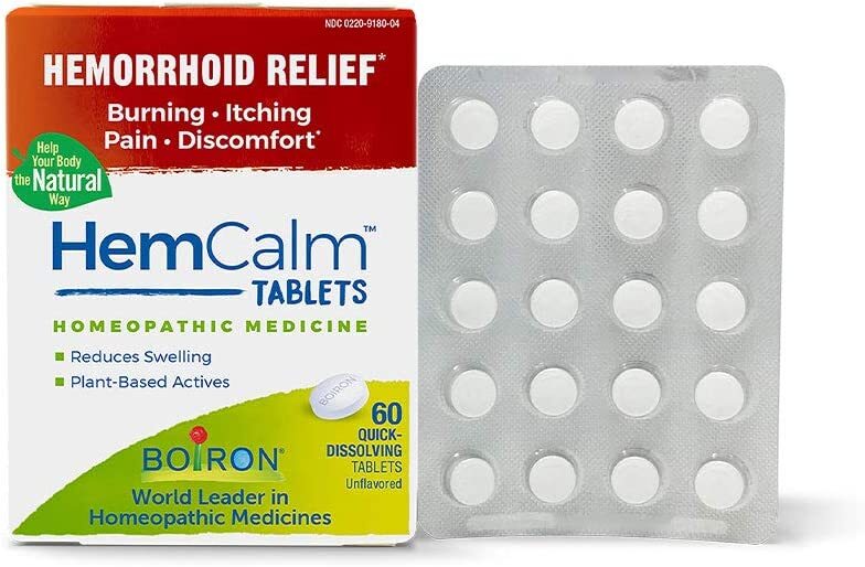 Boiron HemCalm Tablets for Hemorrhoid Relief