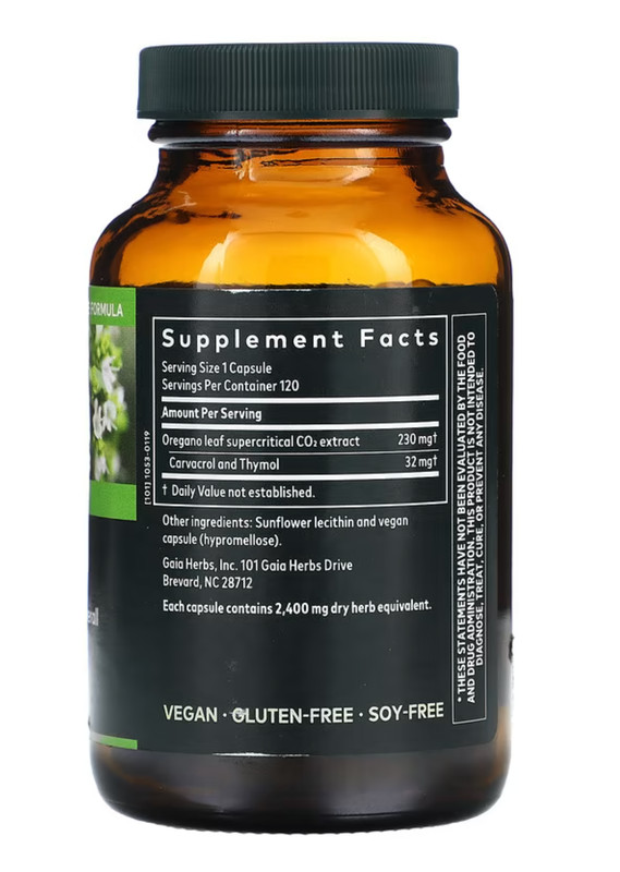Gaia Herbs Oil of Oregano 120 Vegan liquid Phyto-Caps Immune Support gallery