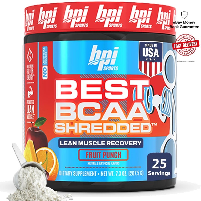Thermogenic BCAA Powder for Lean Muscle - Caffeine-Free Fruit Punch, 25 Servings