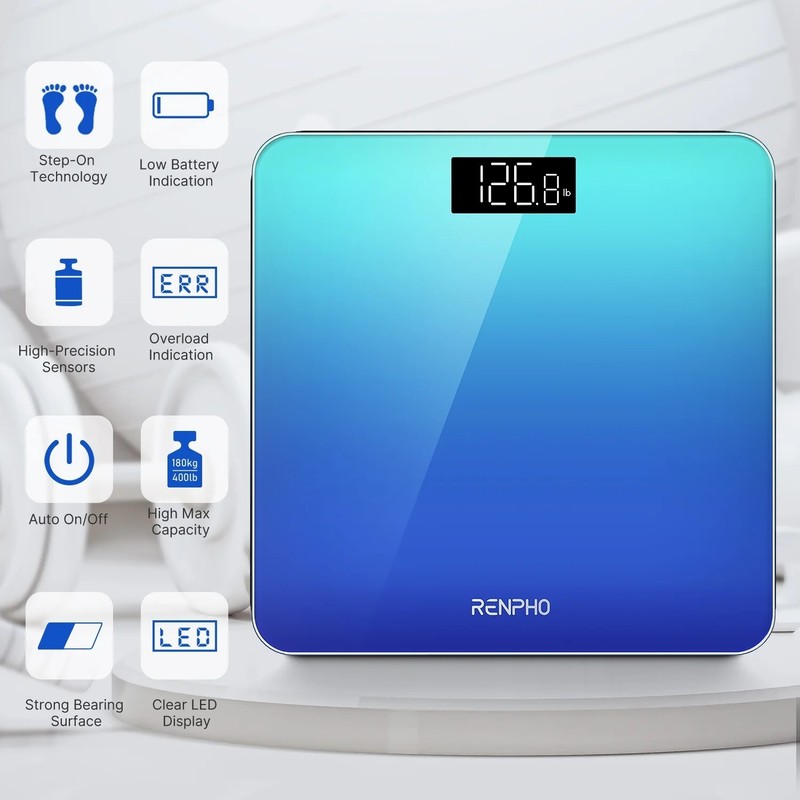 Digital Body Weight Bathroom Scale with Step-on Technology Battery Powered Gift
