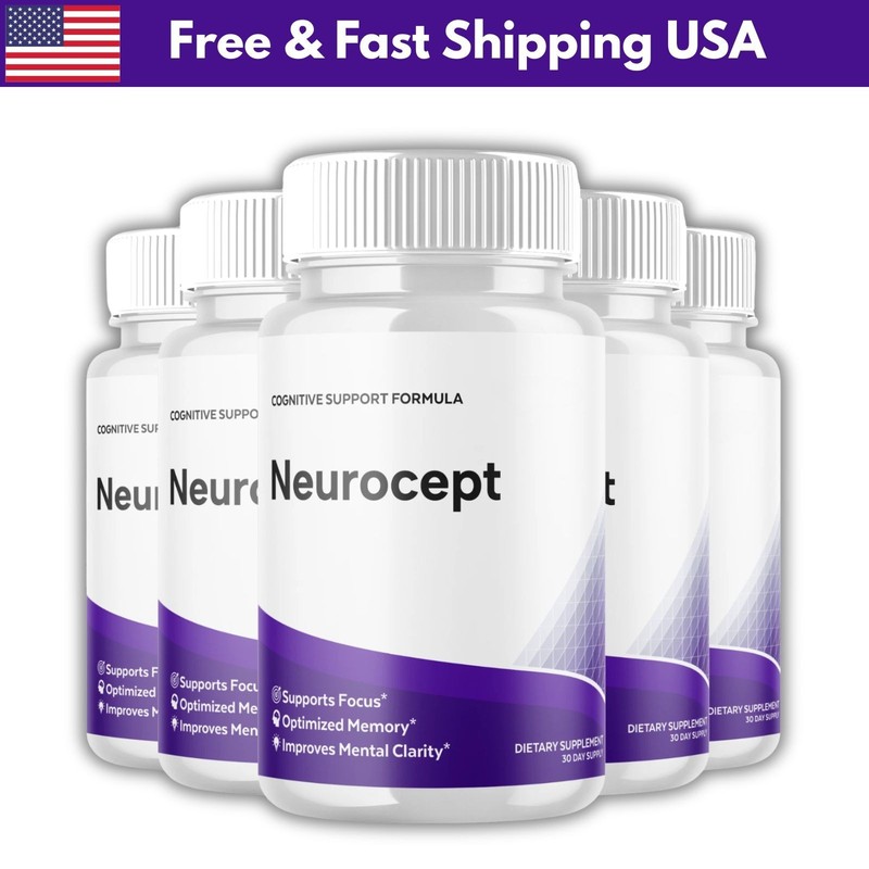 (5 Pack) Neurocept Nootropic All Natural Brain Formula Supplement 60 Capsules US