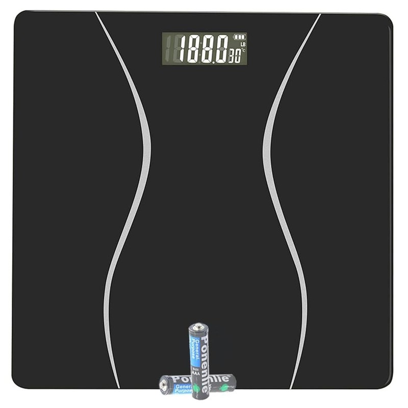 Scale For Body Weight Digital Bathroom Scale 400LB 180KG Black Precision