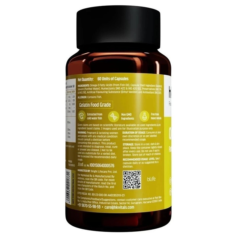 HealthKart hk vitals Omega 3 (60 Fish Oil Capsules) gallery