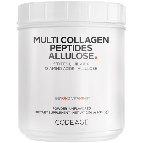 2 X Codeage Multi Collagen Peptides + Allulose 5 Types Grass-Fed – 0 Cal 0 Carb