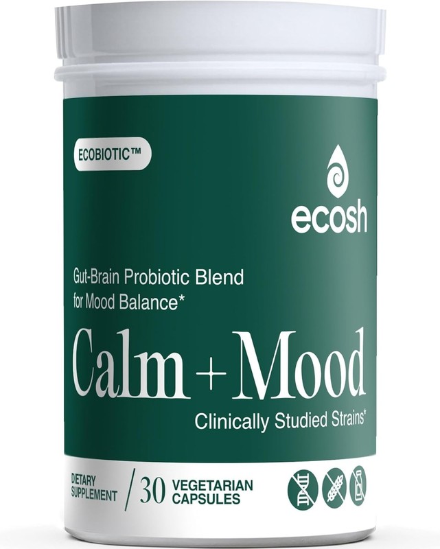 Calm & Mood Probiotic Gut–Brain Mood Support Supplement Ashwagandha Vitamin C