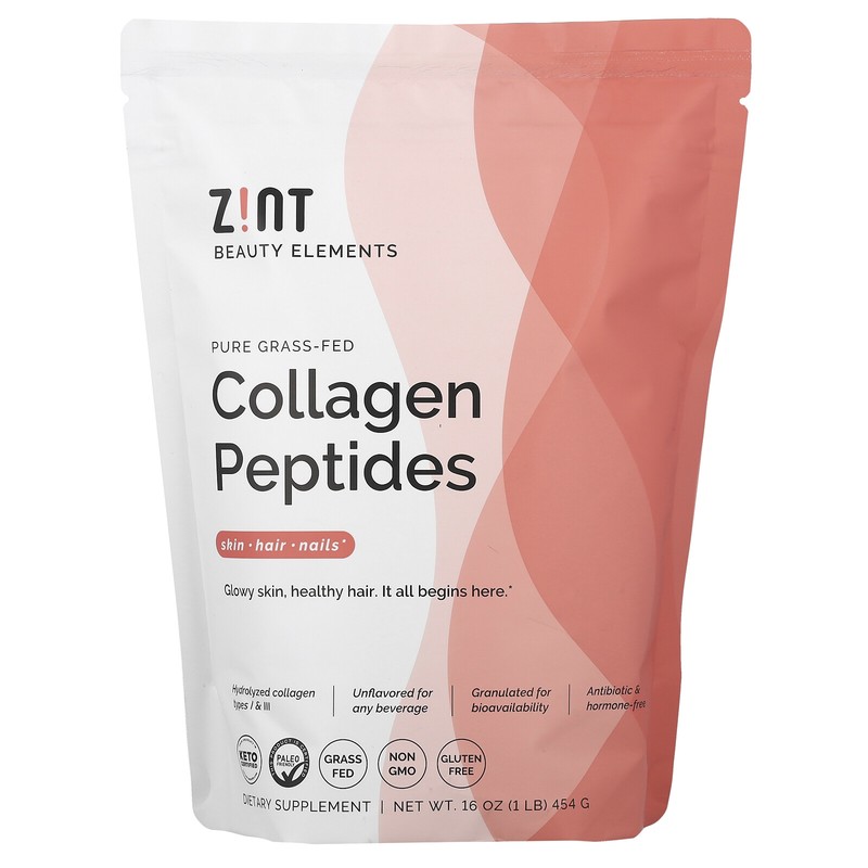 Zint Collagen Hydrolysate Pure Protein 16 oz 454 g Dairy-Free, Gluten-Free,