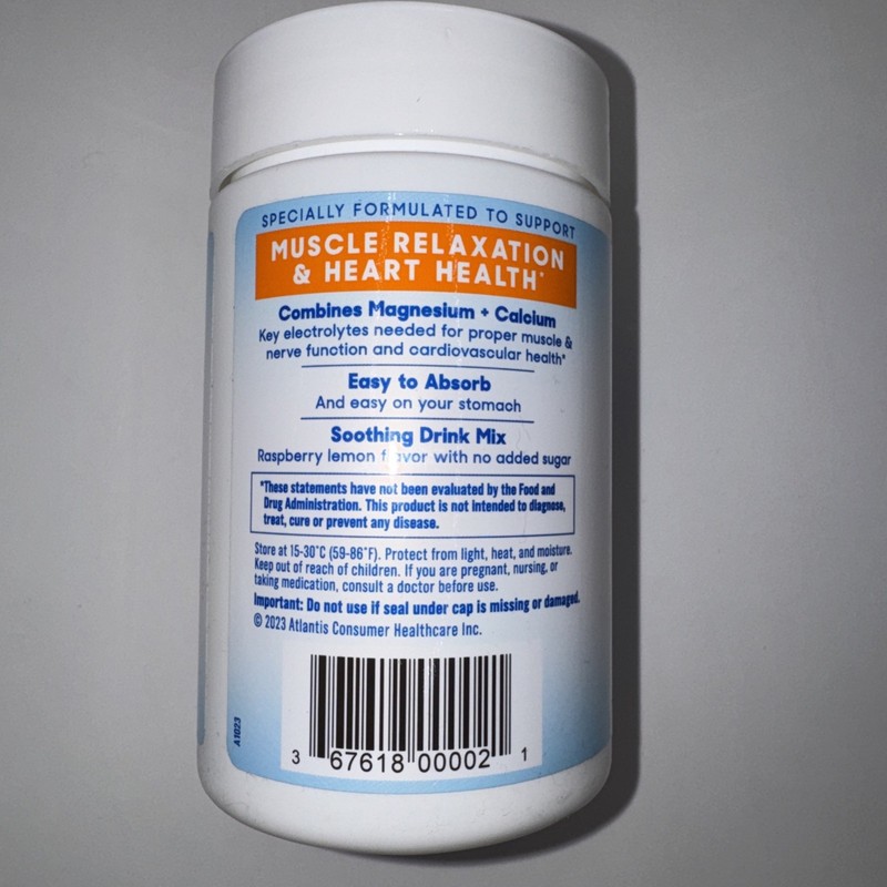 3 MG SlowMag DRINK MIX Magnesium Calcium 4oz MUSCLE+HEART Raspberry Lemon 06/26 gallery