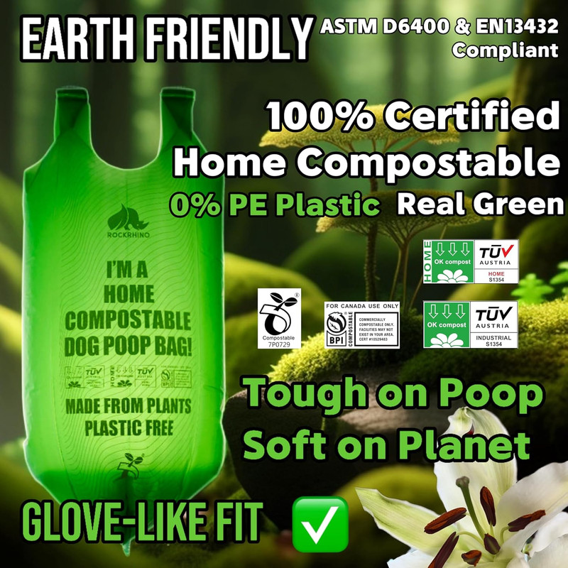 Ultra Thick & Deep Dog Poop Bags for Large & XL Breeds | 4-Layer Interlocked Bo gallery