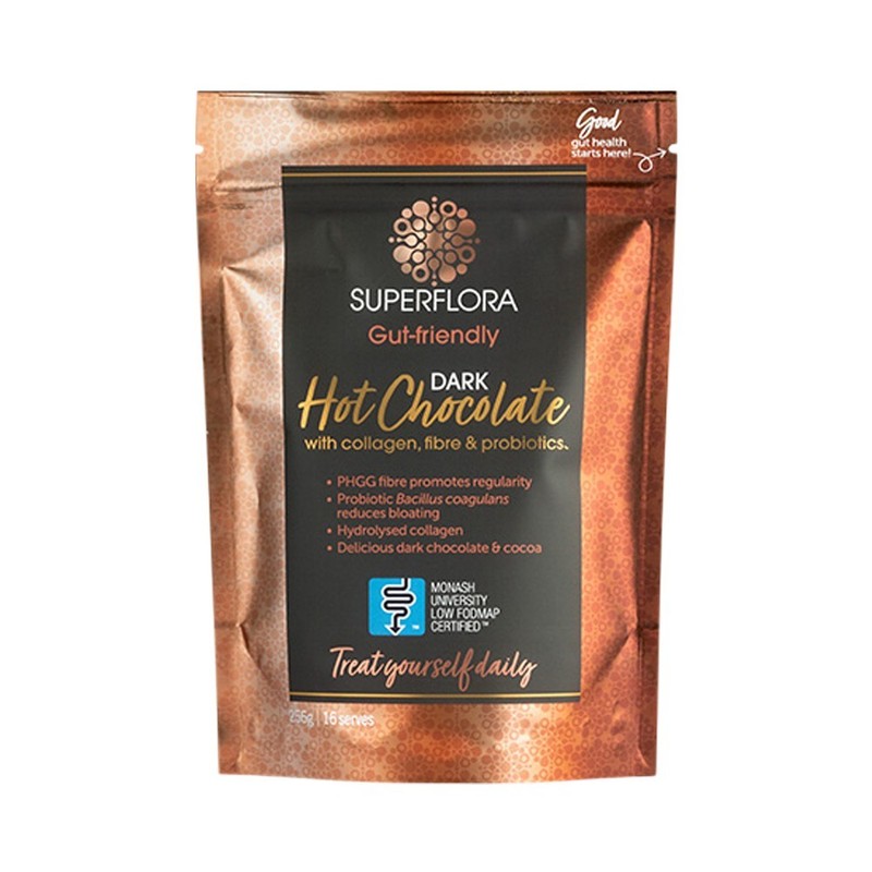 NEW Superflora Gut-Friendly Dark Hot Chocolate 256g