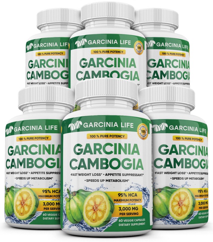 6 x BOTTLES 360 Capsules 3000mg Daily GARCINIA CAMBOGIA HCA 95% Weight Loss Diet