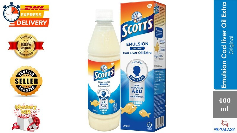 SCOOT’S Emulsion Cod Liver Oil Extra 400ml x 12 bottles ORIGINAL Flavor EXPEDITE