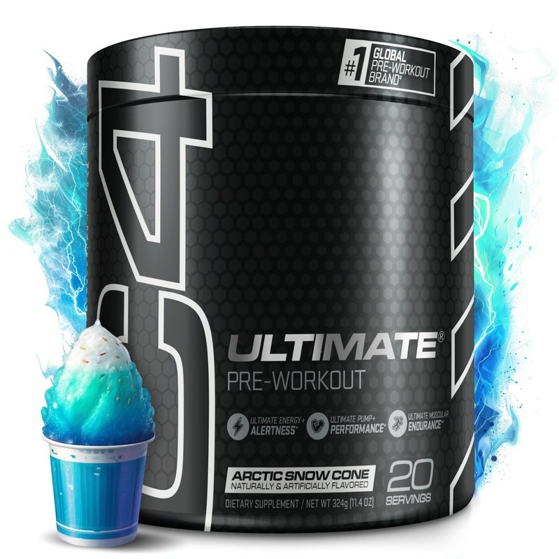 Cellucor C4 Ultimate – Pre Workout Powder – 20 Servings – Arctic Snow Cone