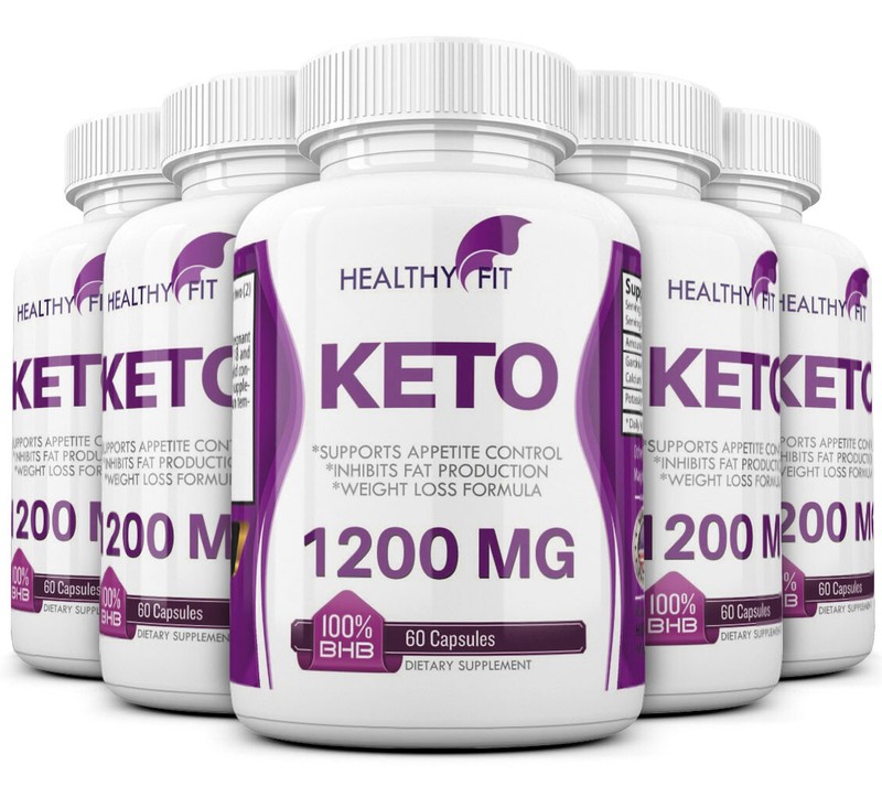 5 X KETO BHB 1200mg PURE Ketone FAT BURNER Weight Loss Diet Pills Ketosis