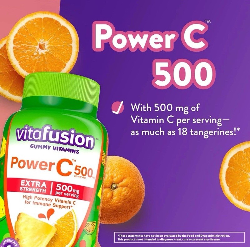 Vitafusion Power C Gummies Vitamin ￼500 MG Extra Strength High Potency Citrus 92 gallery