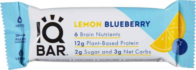 IQBAR Lemon Blueberry Protein Bar – 1.6 Oz (Pack of 12)