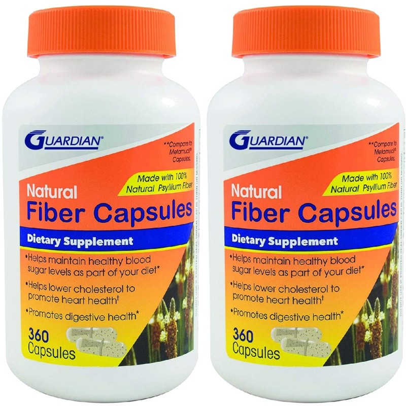 Bulk Psyllium Fiber Capsules 720 Ct – Pack of 360 Servings