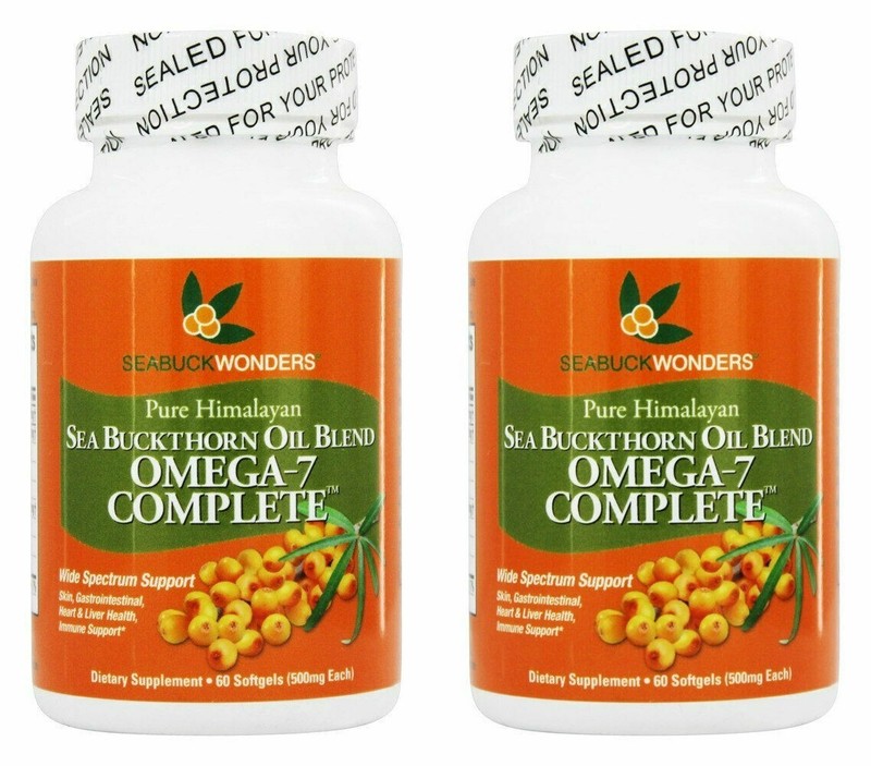 (60+60 softgels) SEA BUCKTHORN OIL omega 7 Complete Seabuck Wonders 2 Pack 1/29