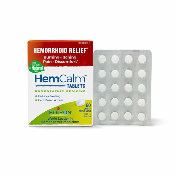 Boiron HemCalm Tablets Hemorrhoid Relief, Burning, Itching, Pain, Discomfort, 60